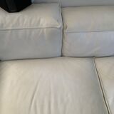 Cadence sofa white leather Rochebobois