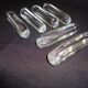 Set of six crystal knife rests, signed DAUM