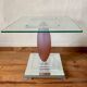Selette table d’appoint design verre roche bobois