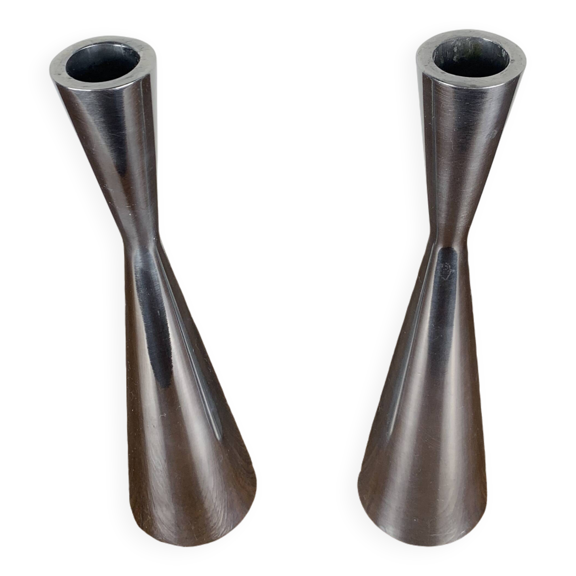 Steel Candle Holder Duo by Erika Pekkari