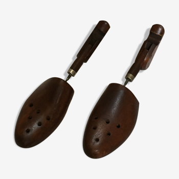 Pair of waxed wood shoe trees