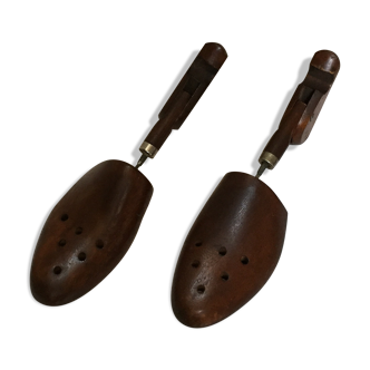 Pair of waxed wood shoe trees