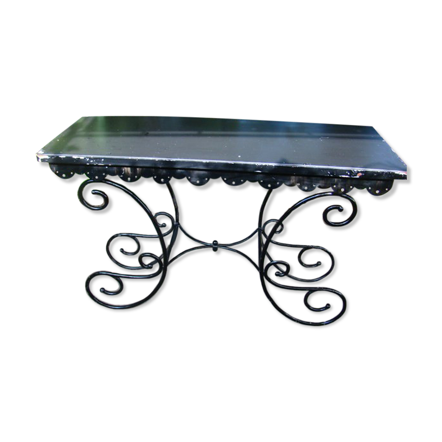 Old wrought iron console
