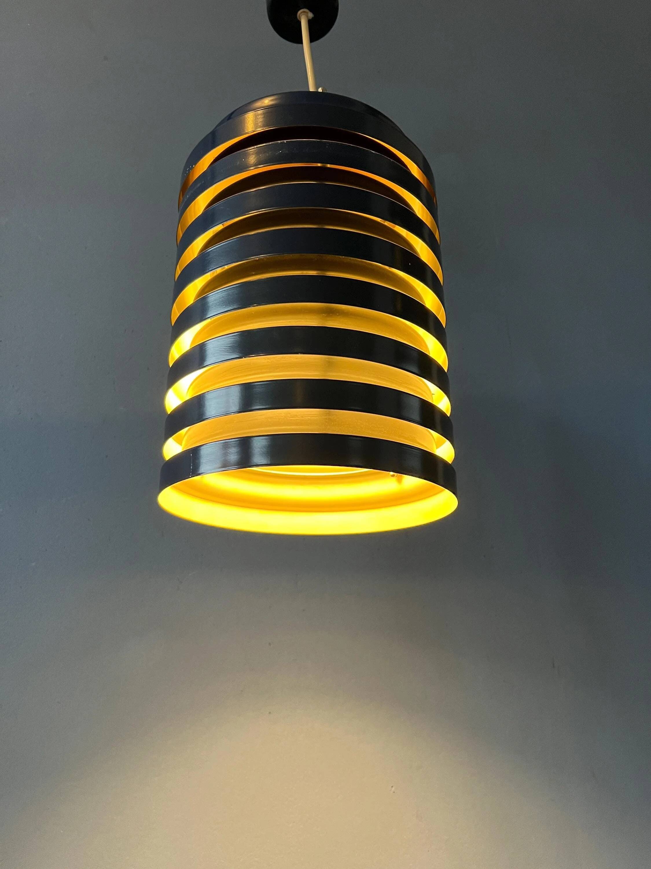 Vintage blue Danish mid-century pendant light