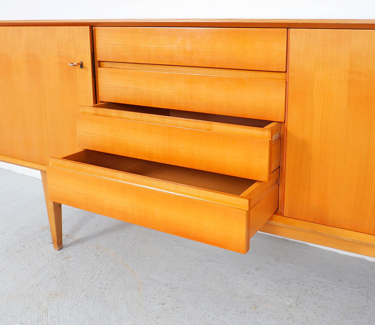 Cherry sideboard with drawers, 1960s