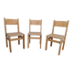 3 brutalist children's chairs from the 1980s in ash.