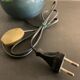 Virebent grey porcelain ball lamp foot
