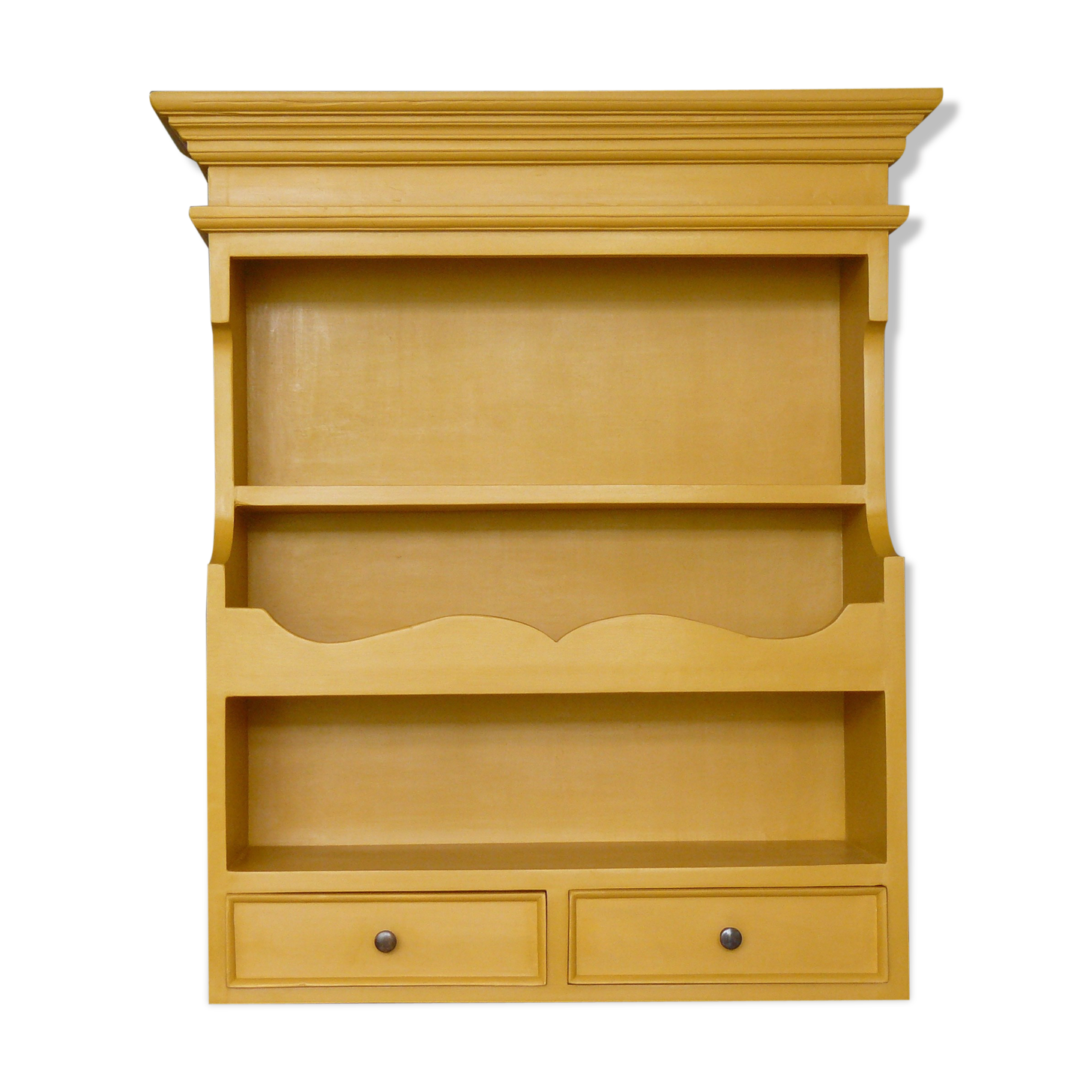 Waxed painted wood shelf