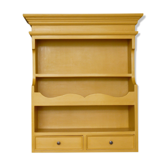 Waxed painted wood shelf