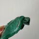 Set of 2 vintage leaf-shaped dishes in majolica.