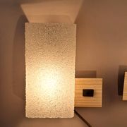 Pair of modernist wall lights 1950/1960 in metal and perspex.