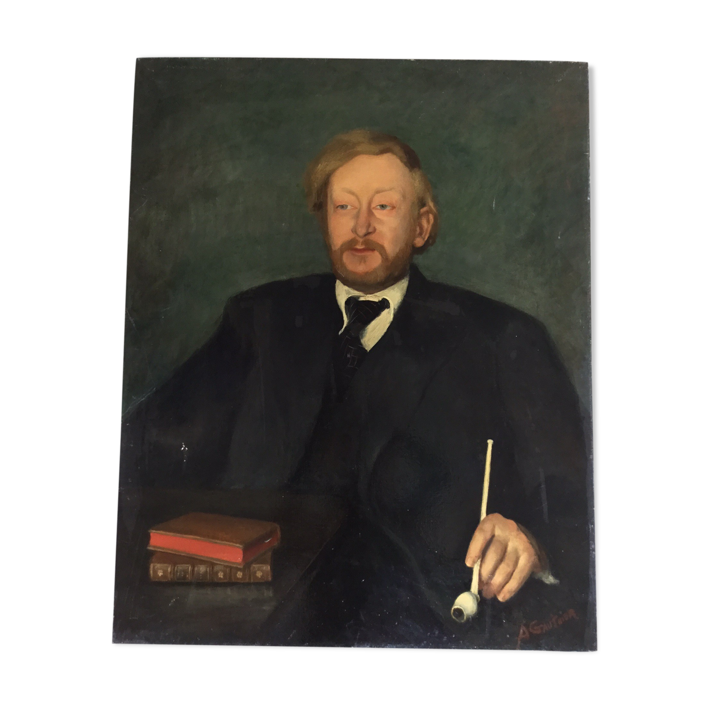 Oil portrait of the writer Fernand Fleuret 92x73cm