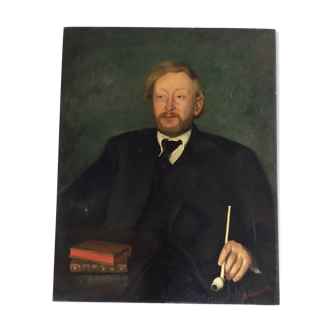 Oil portrait of the writer Fernand Fleuret 92x73cm