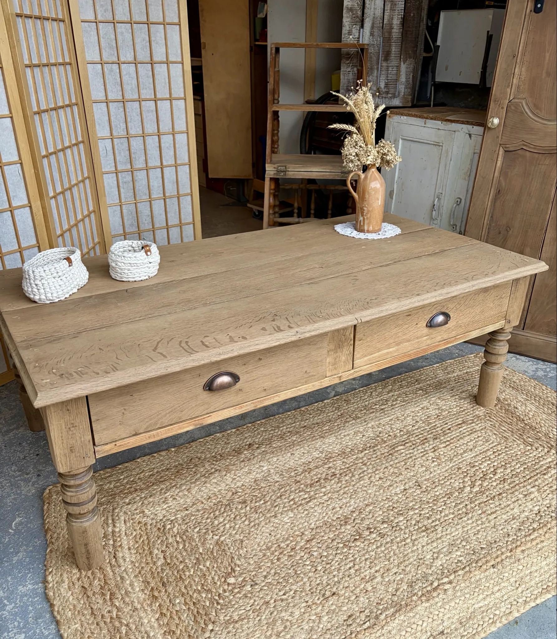 Table basse en chêne 
