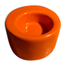 Bougeoir pot coupe en céramique orange