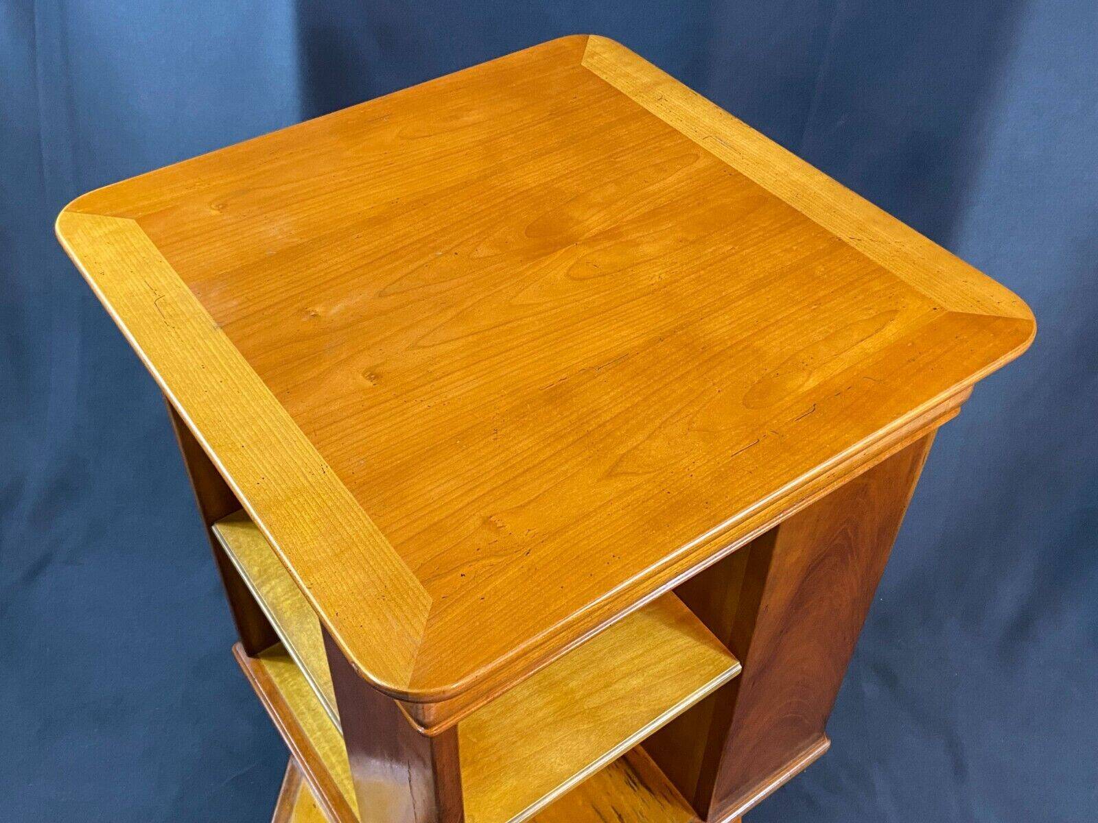 Louis-Philippe style solid cherry revolving bookcase