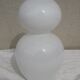 White glass vase