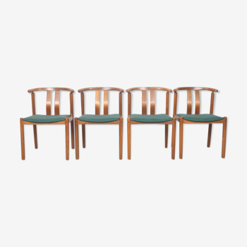 Série de 4 chaises en teck design danois en Uldum, années 1960