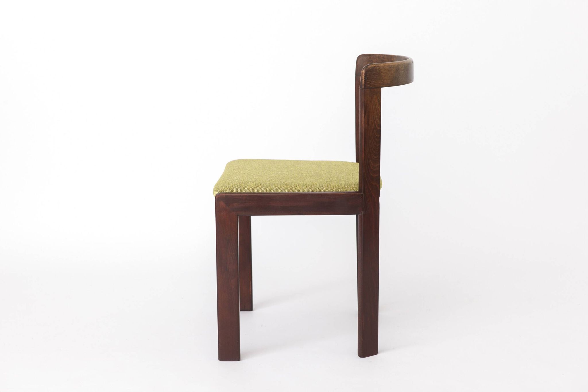 Set of 6 Vintage Lübke Dining Chairs, 1970s German Design, Stained Beech