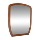 Miroir scandinave vintage en teck incrusté
