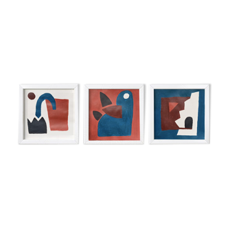 lot of three paintings