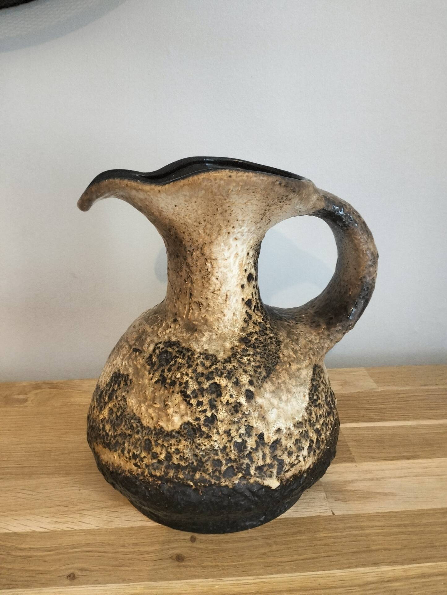 Ceramic vase-pitcher Fat Lava, attributed to Bay Keramik, Germany