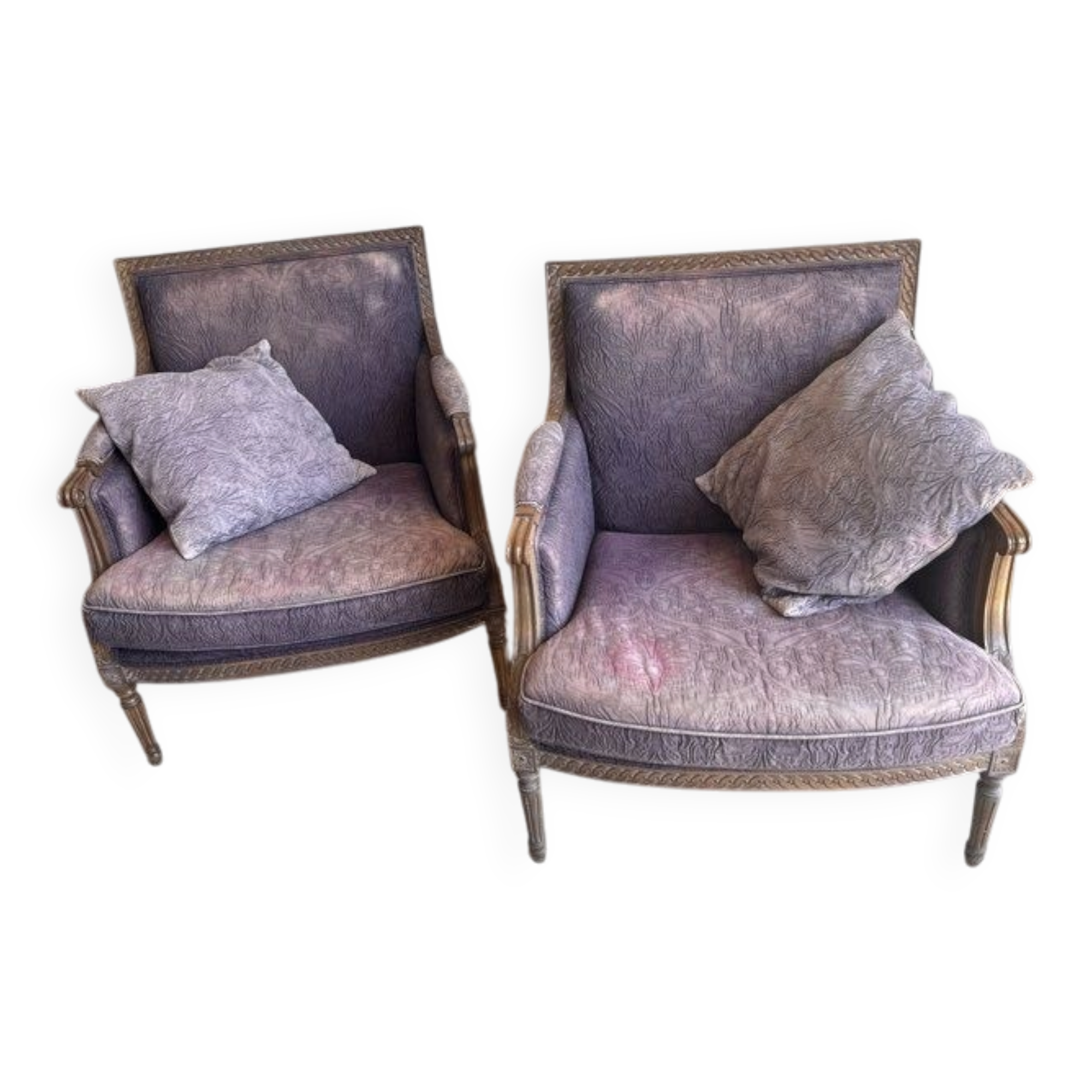 Fauteuils Louis XVI Bergère