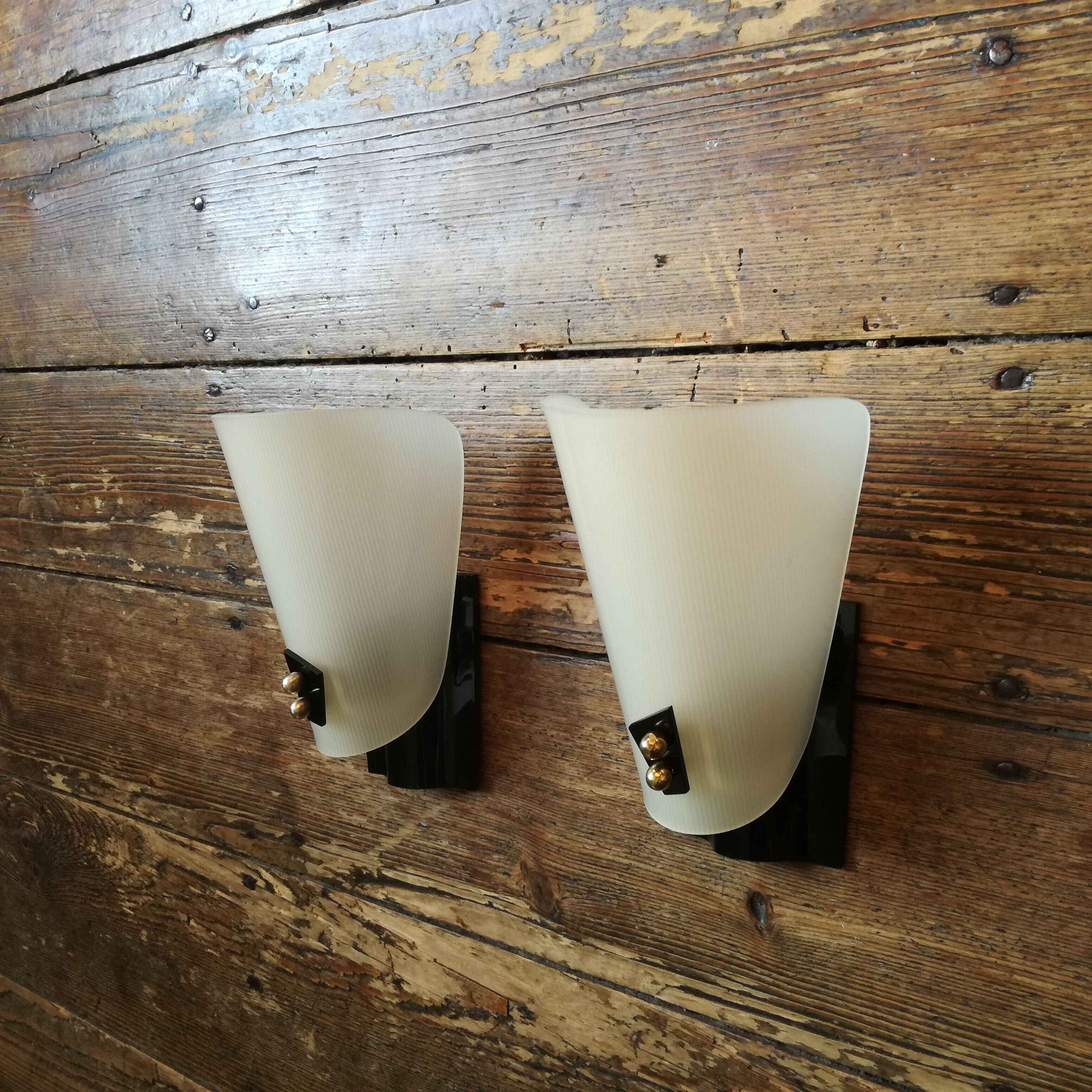 Lucite sconces 1960
