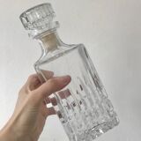 Crystal glass whiskey decanter