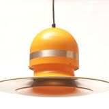 1970s ceiling lamp in yellow, Space Age