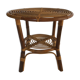 Round coffee table in rattan, Italy 60s