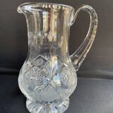 Bohemian - Water broc or orangeade (1) - Crystal blown and cut