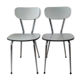 Lot de chaises blanches vintage