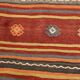 6x9 Red & Blue Striped Pattern Handmade Kilim Rug, 175x275Cm