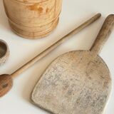 Turned wooden pots and beaters for the kitchen