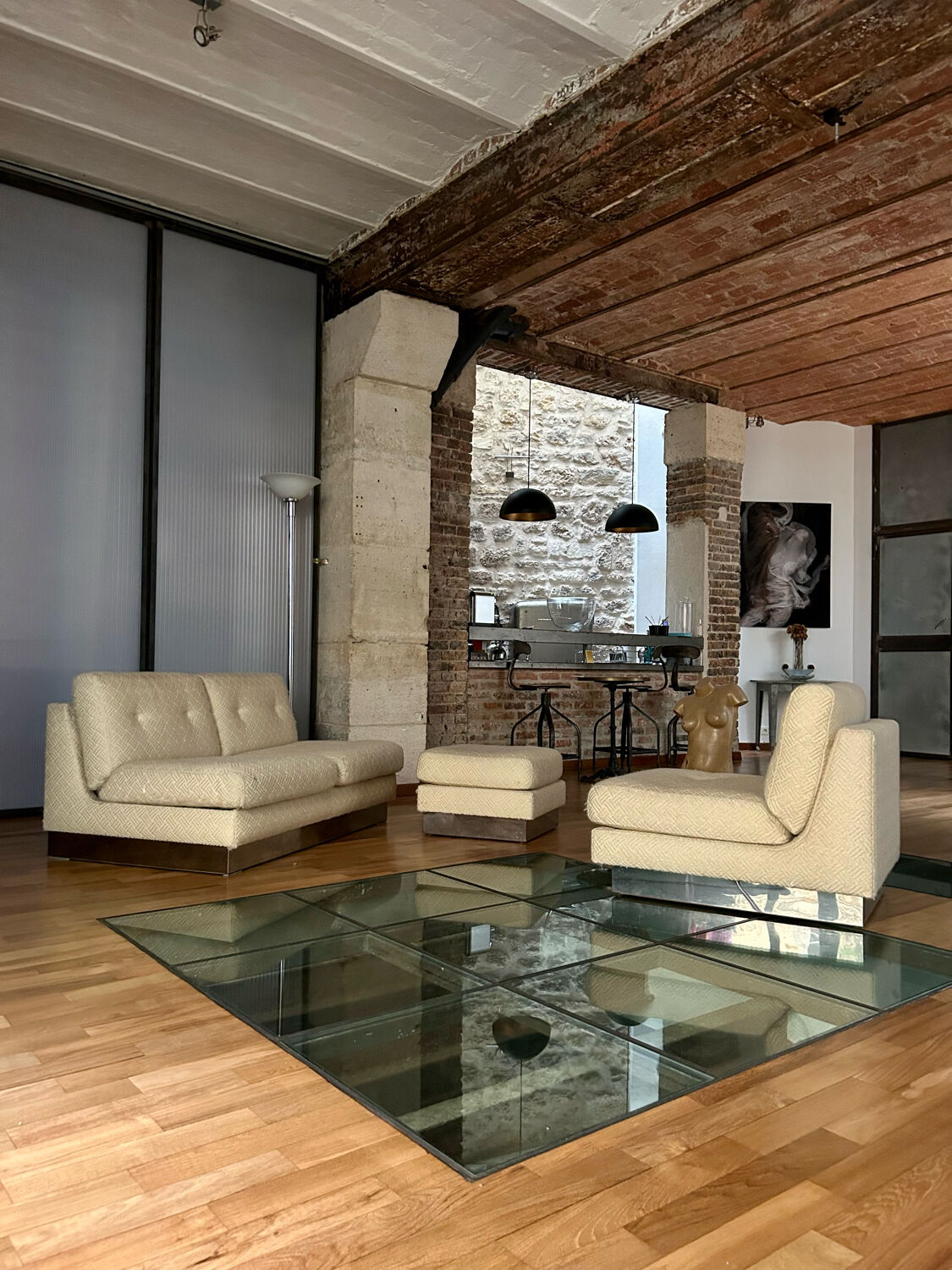 Salon "California" Jacques Charpentier, edition "Flat", France 1970