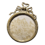 Old photograph of soldiers in a brass frame