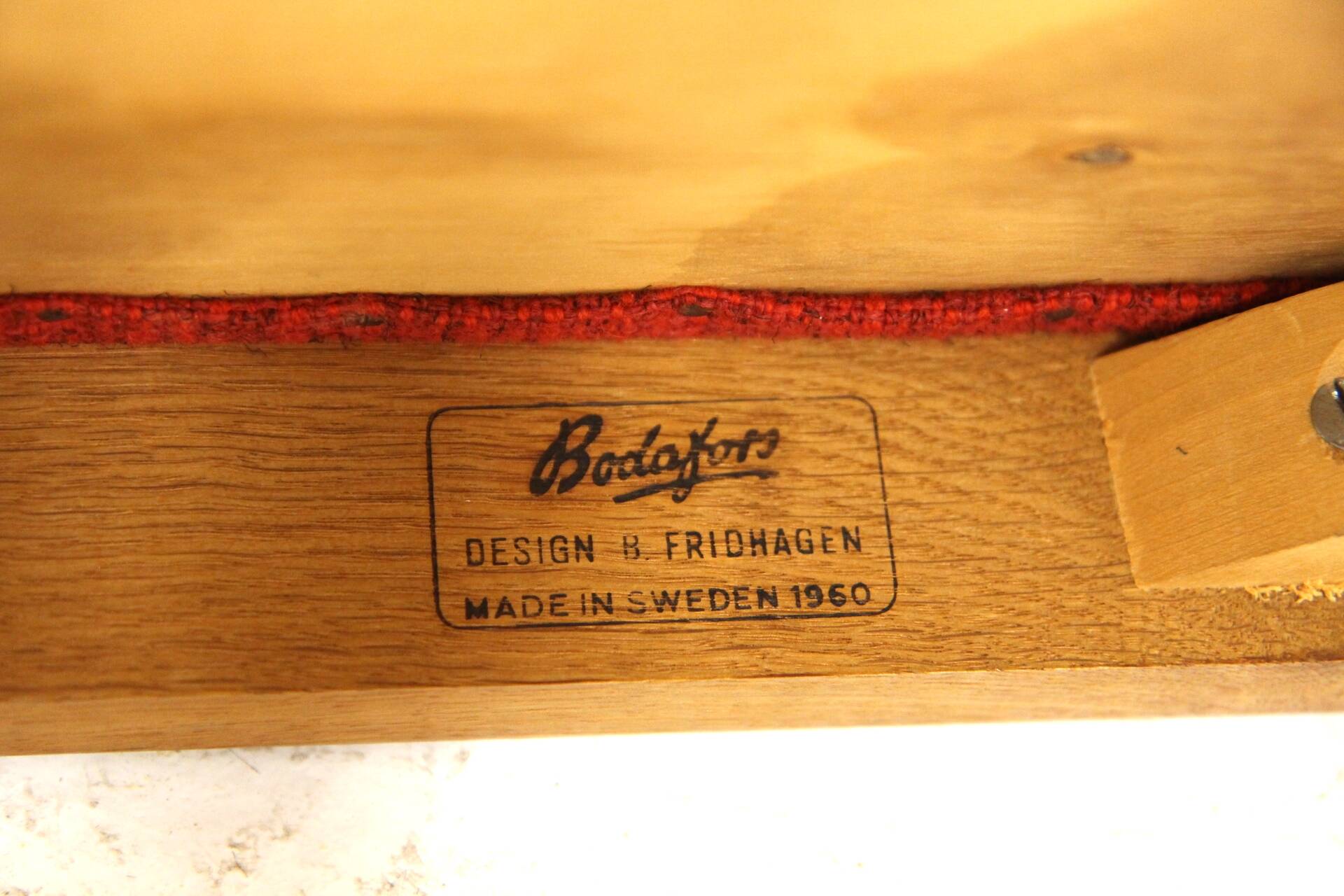 Set of 4 oak table chairs, Bodafors, Sweden, 1960