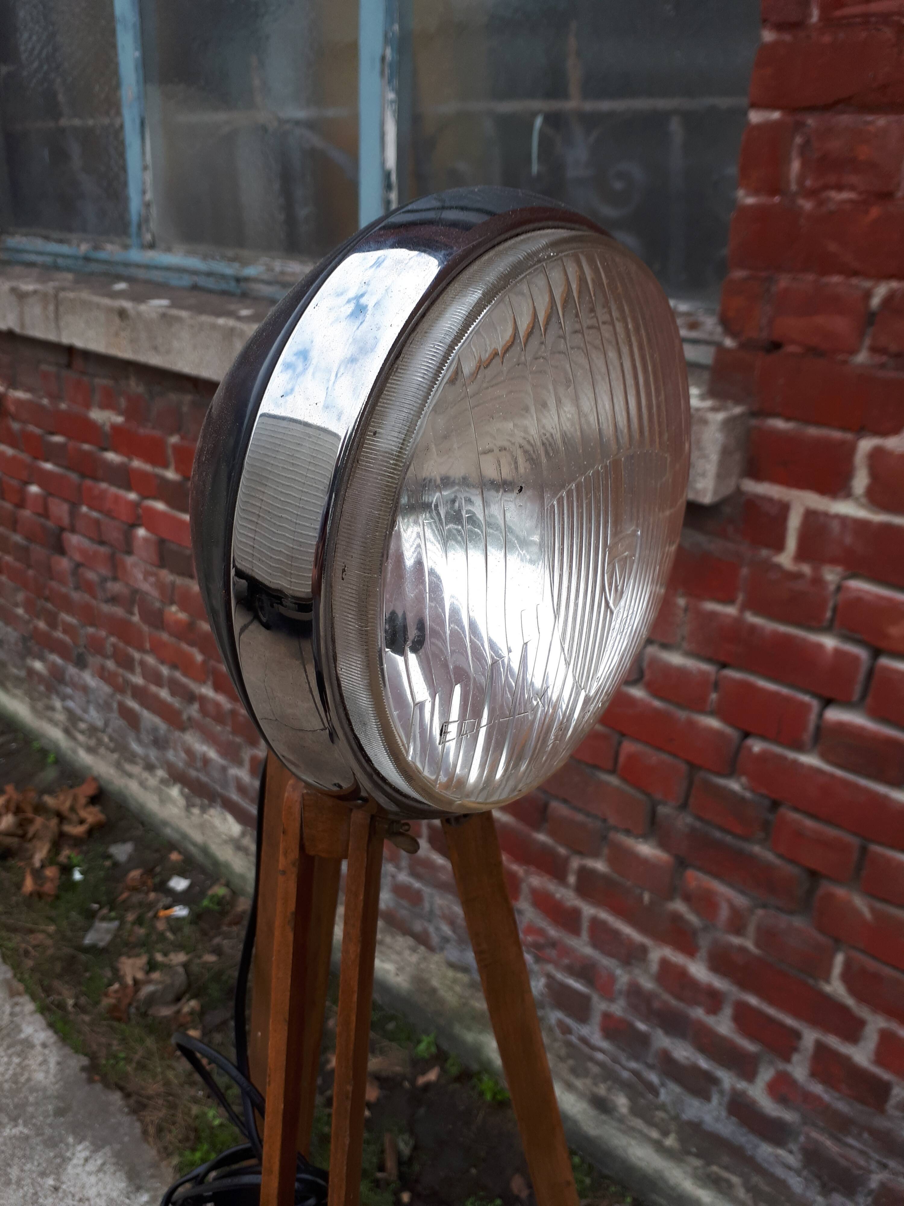 Projector industrial marchal lighthouse on tripod wood adjustable in height