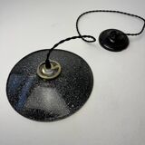 Ancienne suspension emaillee mouchetee 25 cm