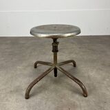Industrial style adjustable workshop stool