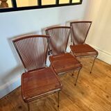Three 1960s Scoubidou chairs