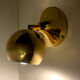 Pair Vintage Spot Wall Lamp, 60s. Brass Globe