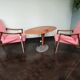 Czech vintage coffee table, wood and metal
