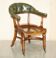Victorian captain's chair in mahogany and leather