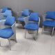 Set of 6 postmodern dining chairs, 1980s
