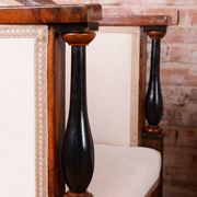 Biedermeier Seating Set in Walnut and Ebony, Austria, 1820s, Set of 3