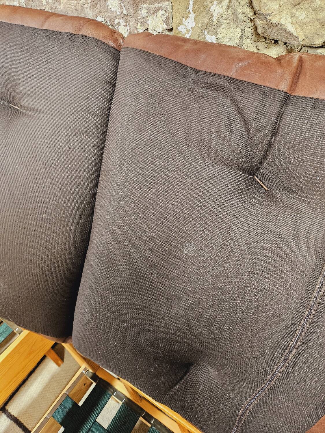 Pair of leather armchairs 1980