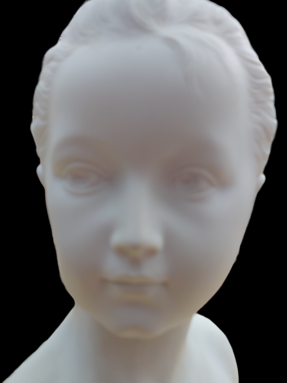 Biscuit bust louise Brongniart signed MNP Limoges XX century