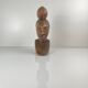 Hand-carved female bust in black wood, Baoulé style, 1960/90
